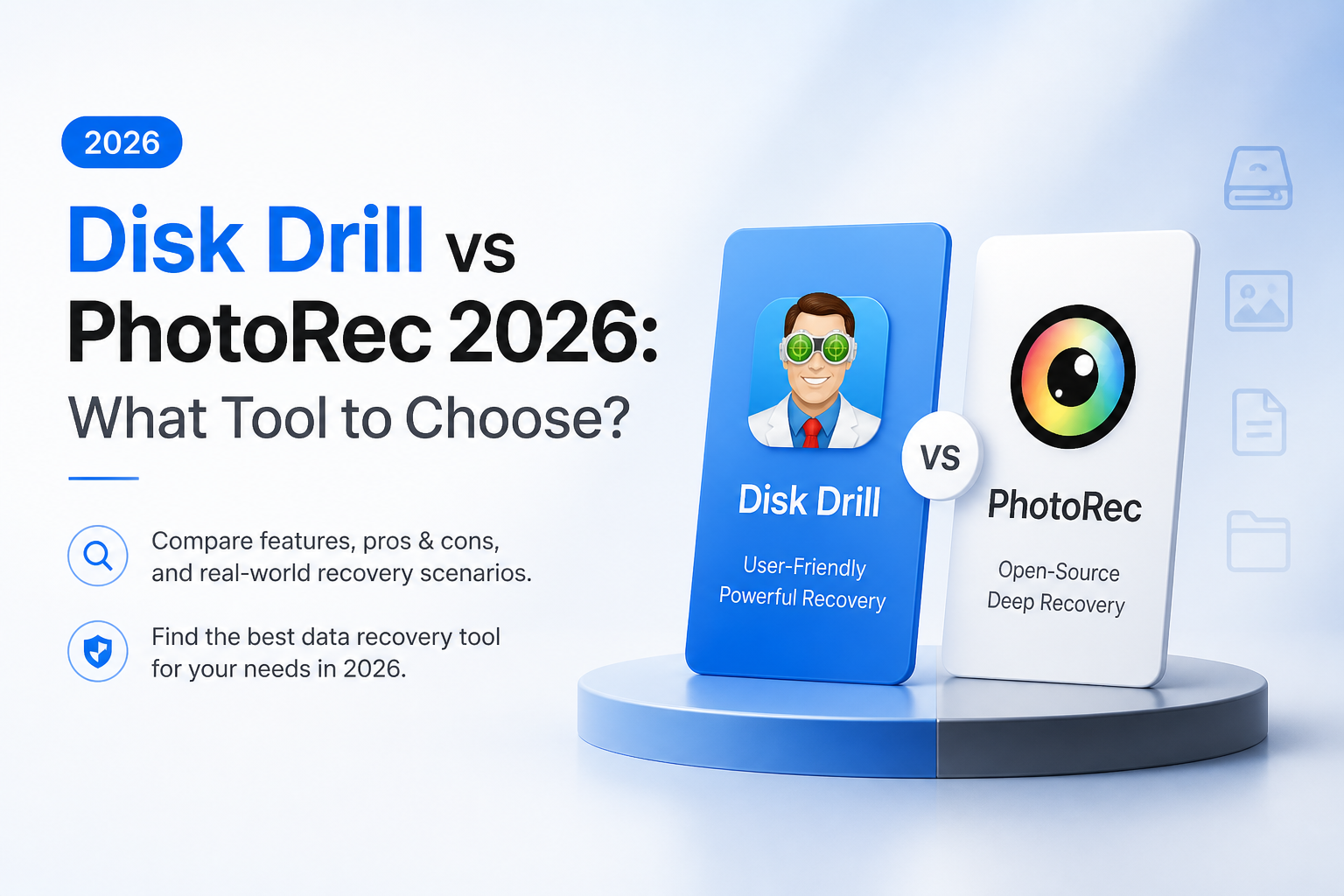 Disk Drill vs PhotoRec 2026: What Tool to Choose?