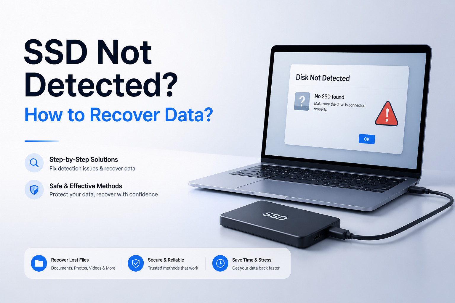 SSD Not Detected? How to Recover Data in 2026?