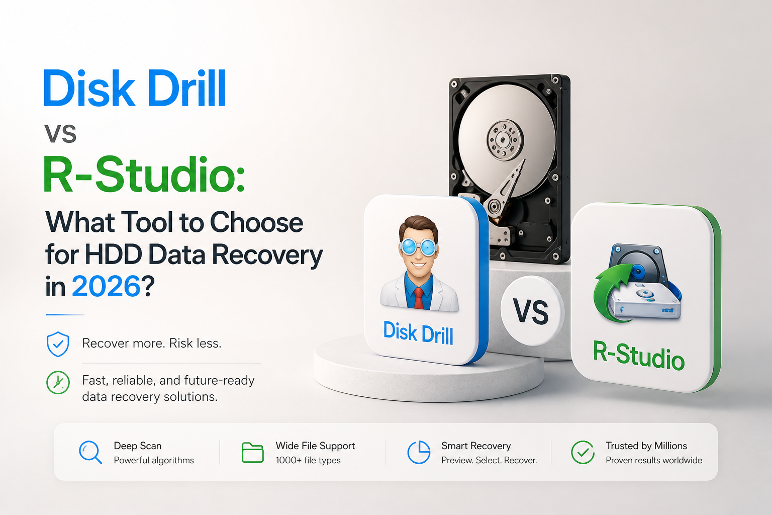 Disk Drill vs R-Studio: What Tool to Choose for HDD Data Recovery in 2026?